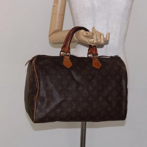 LOUIS VUITTON Monogram Speedy 35 Hand Bag - Picture 14 of 16